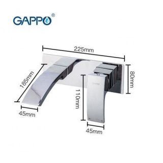 Встраиваемый смеситель для раковины Gappo G1007-2 хром